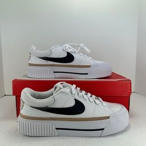 Nike Court Legacy Lift DM7590-100 Sneakers Women's White Platform Shoes FD186